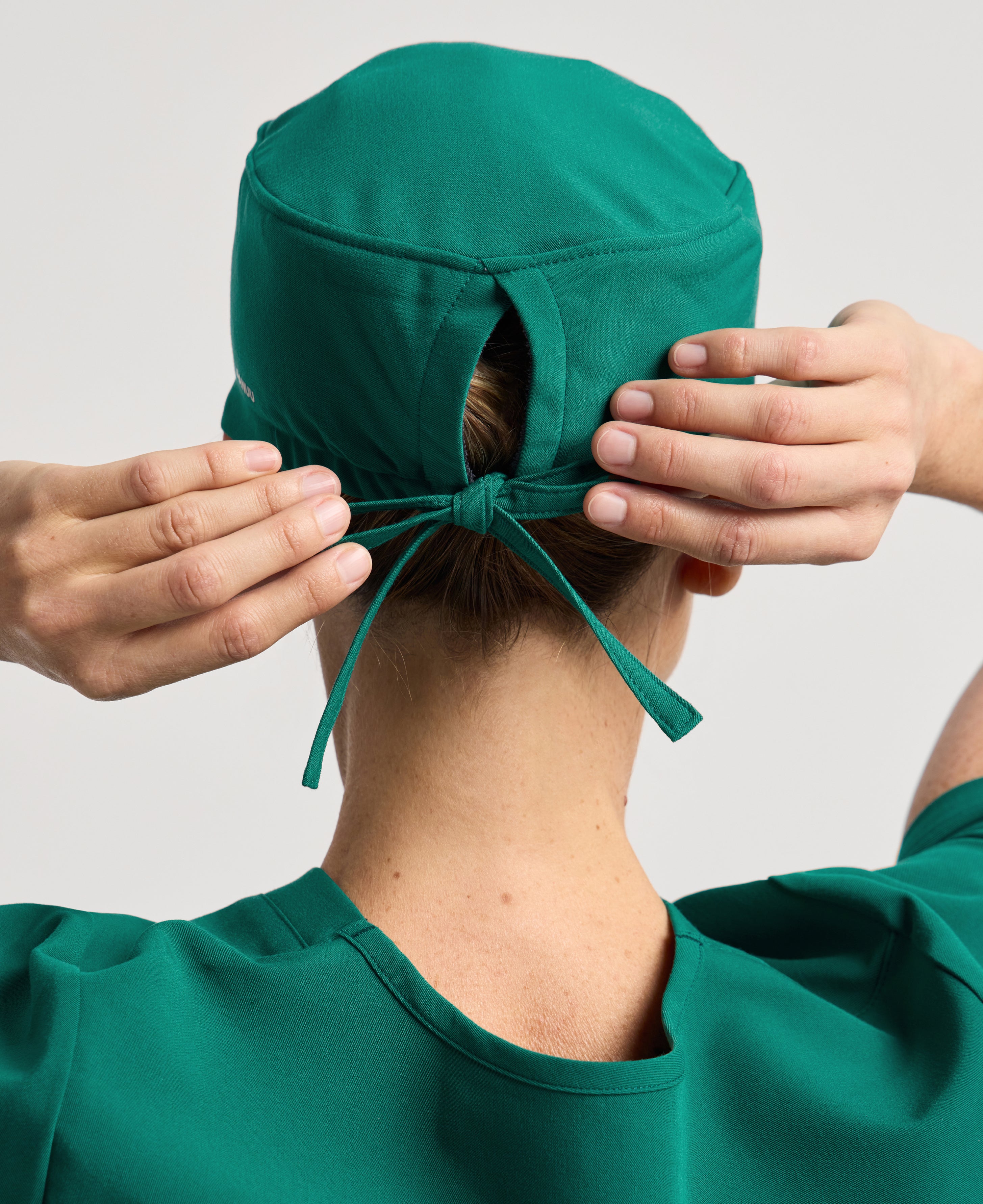 Jaanuu Classic Scrub Cap in Hunter Green, product photo 4 of 6