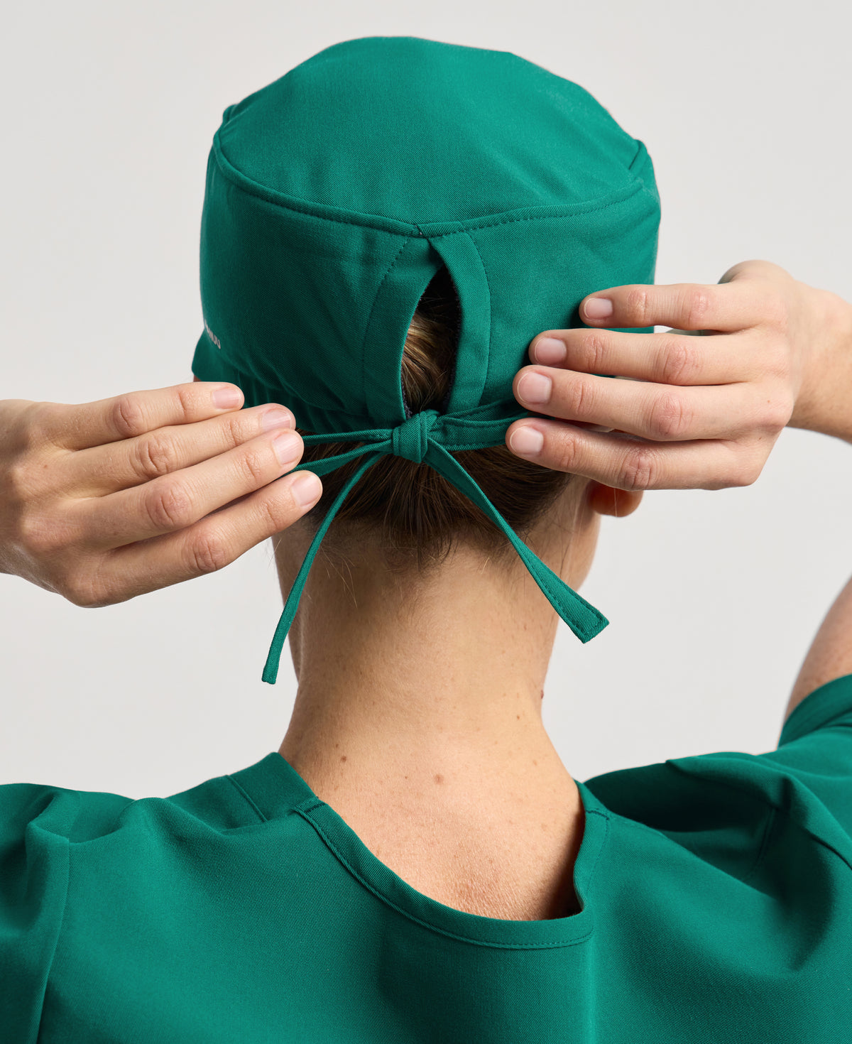 Jaanuu Classic Scrub Cap in Hunter Green, product photo 4 of 6