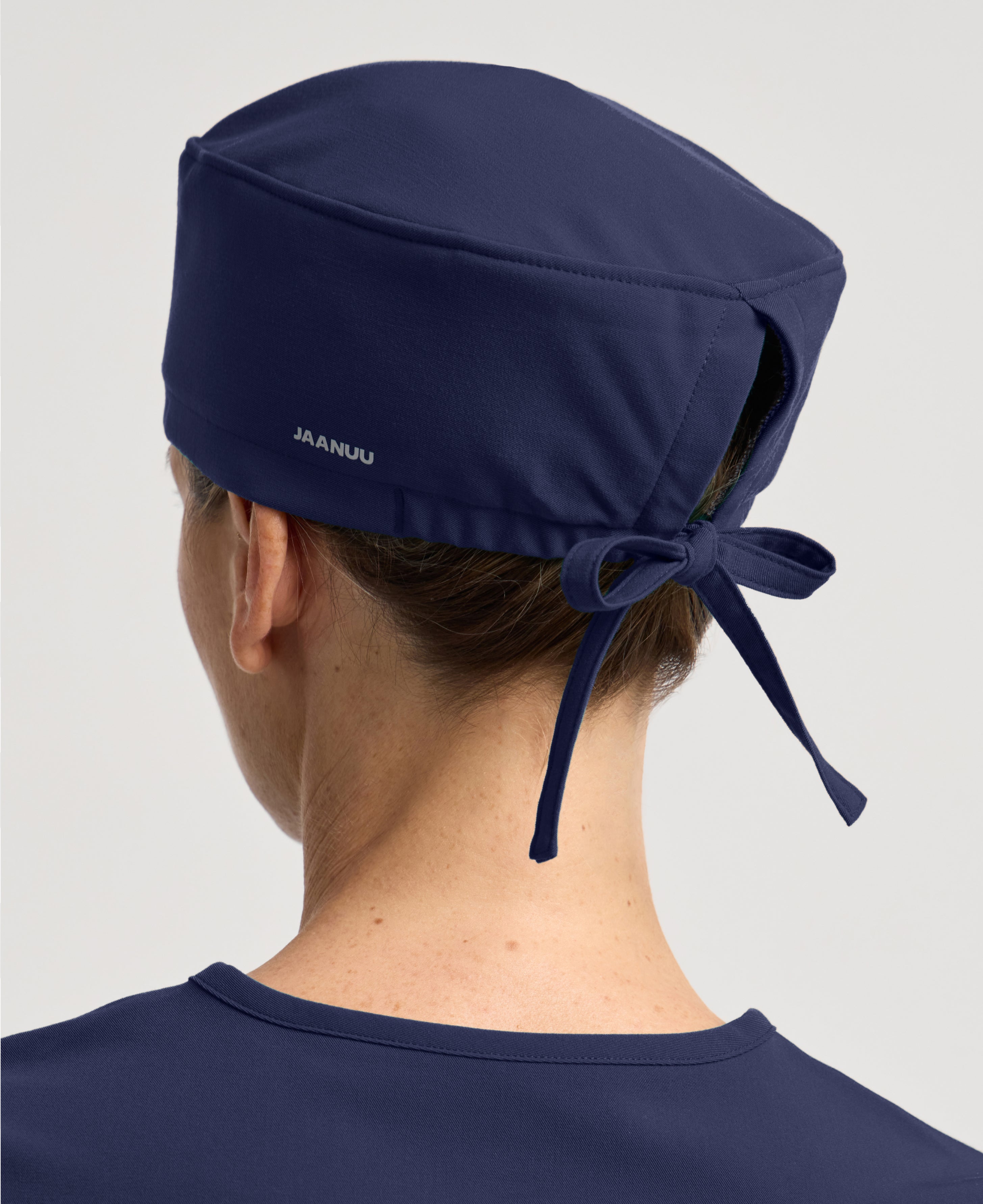 Jaanuu Classic Scrub Cap in Midnight Navy, product photo 4 of 6