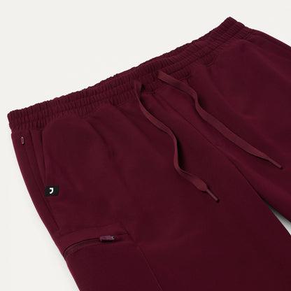 Osmo 8-Pocket Scrub Jogger - Burgundy