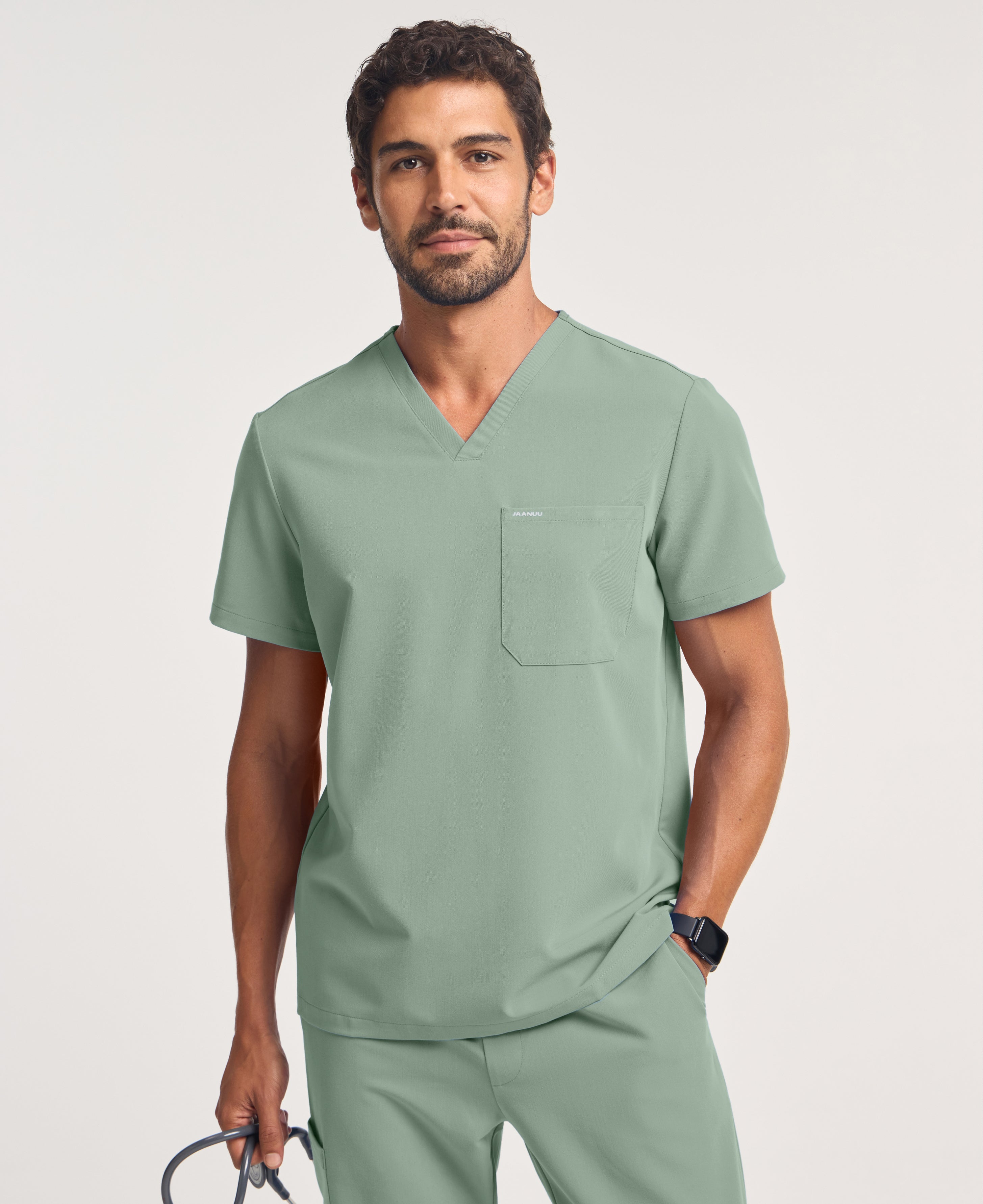 Holmes 1-Pocket Scrub Top - Sage