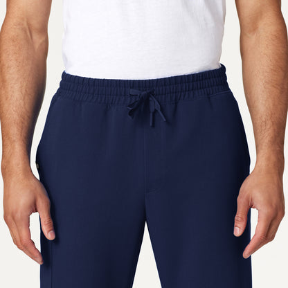 Rhodes Everyday Straight-Leg Scrub Pant - Midnight Navy on-body detail