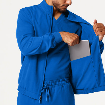Wolfe Everyday 6-Pocket Scrub Jacket - Royal Blue