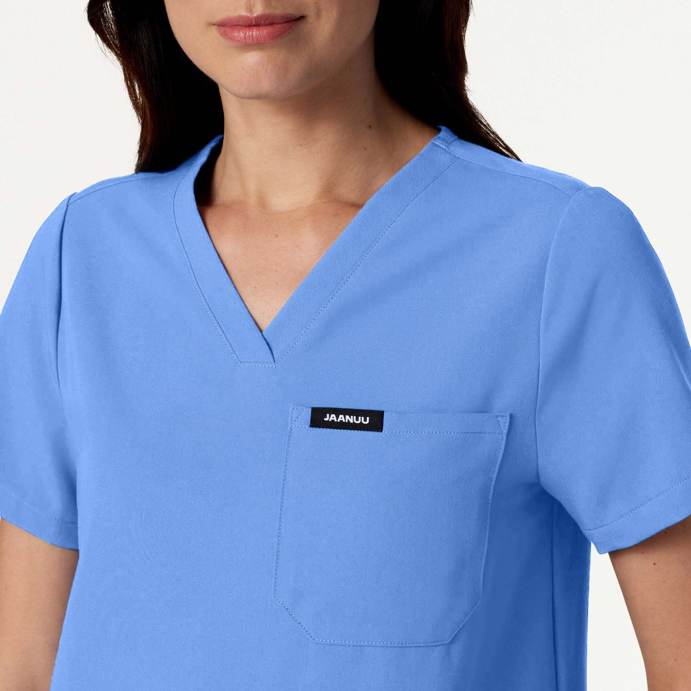 Rhena Essential 1-Pocket Scrub Top - Ceil Blue – JAANUU