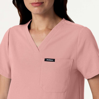 Rhena Essential 1-Pocket Scrub Top - Mauve