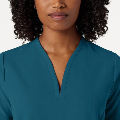 Calix Fit & Flare Scrub Top - Caribbean Blue