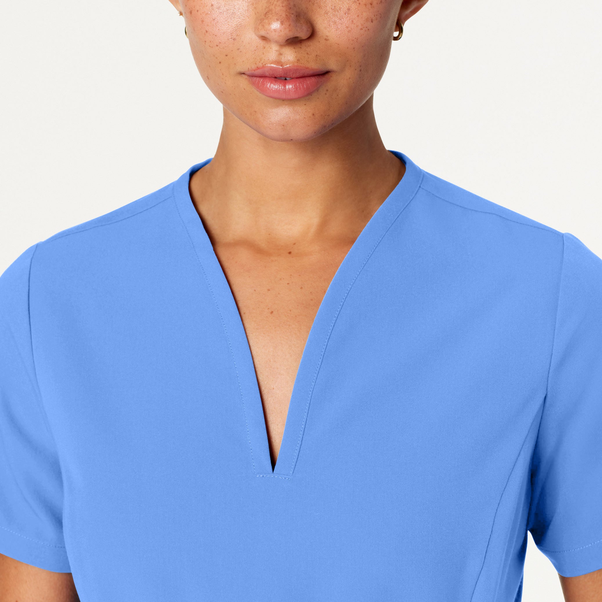 Calix Fit & Flare Scrub Top - Ceil Blue – Jaanuu