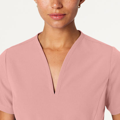 Calix Fit & Flare Scrub Top - Mauve