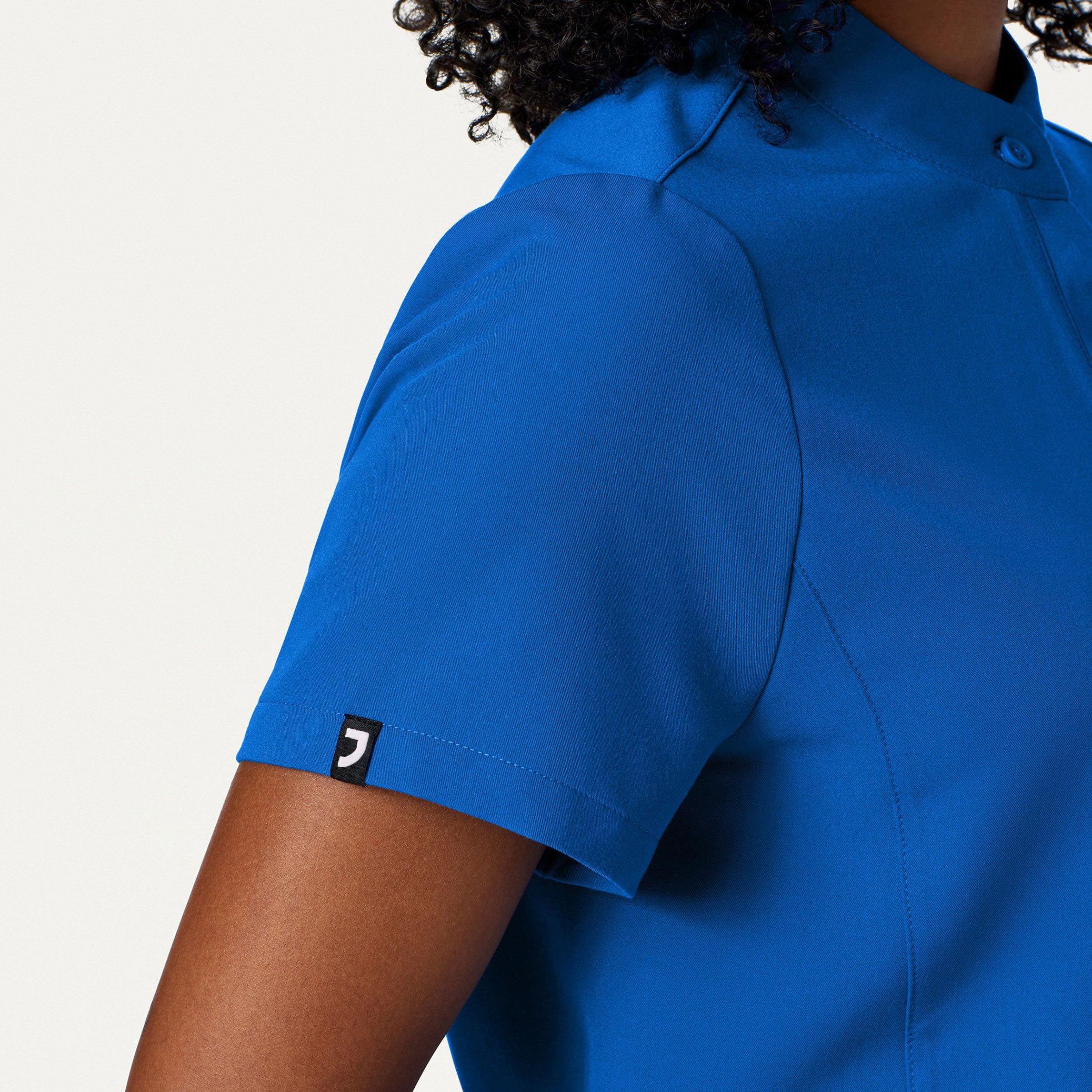 Savi Tuck-In Stand-Collar Scrub Top - Royal Blue – Jaanuu