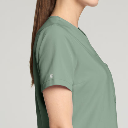 Rhena Slim 1-Pocket Scrub Top - Sage