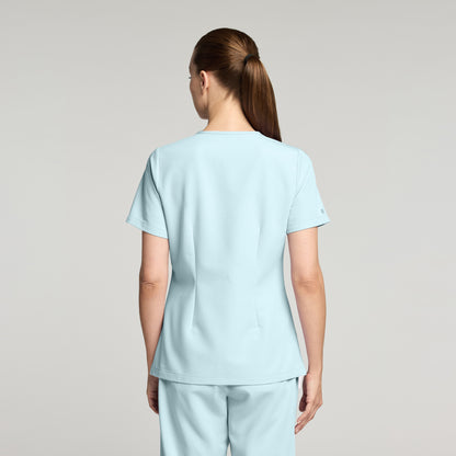Rhena Slim 1-Pocket Scrub Top - Sky Blue