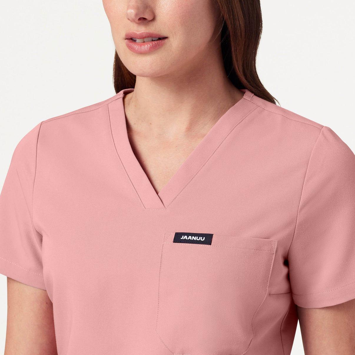 Rhena Slim Essential 1-Pocket Scrub Top - Mauve – JAANUU