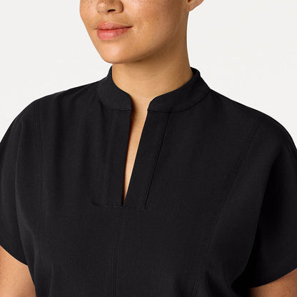 Clare Dolman Scrub Top - Black
