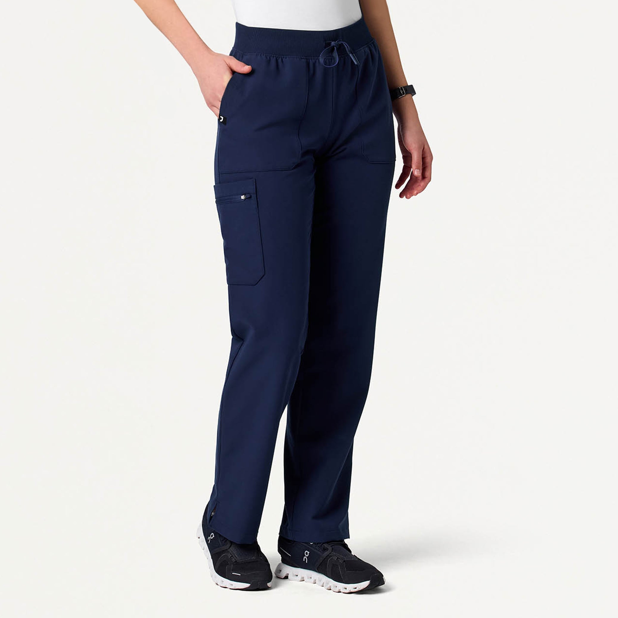Xenos Cargo Knit Waist Scrub Pant - Midnight Navy