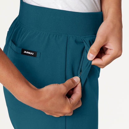 Xenos Essential Knit-Waist Scrub Pant - Caribbean Blue