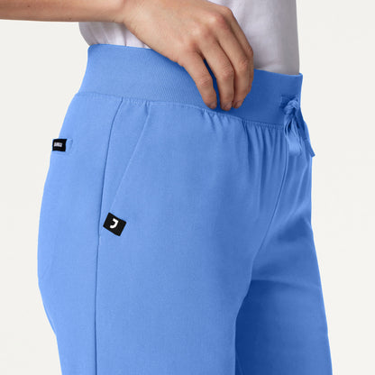 Xenos Essential Knit-Waist Scrub Pant - Ceil Blue