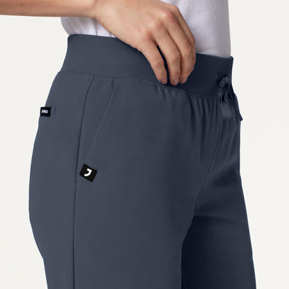 Xenos Essential Knit-Waist Scrub Pant - Carbon Gray