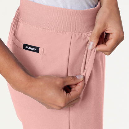 Xenos Essential Knit-Waist Scrub Pant - Mauve