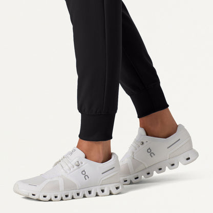 Silex Slim Knit-Waist Scrub Jogger - Black