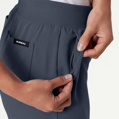 Silex Slim Knit-Waist Scrub Jogger - Carbon Gray