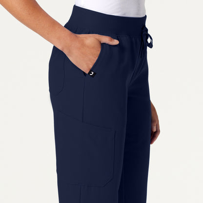 Silex Slim Knit-Waist Scrub Jogger - Midnight Navy