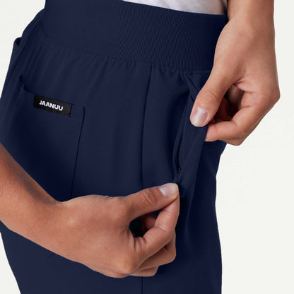 Silex Slim Knit-Waist Scrub Jogger - Midnight Navy