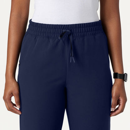 Kerr 365 High Waisted Scrub Pant - Midnight Navy on-body detail