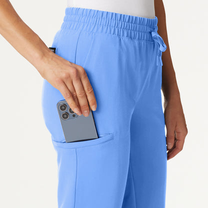 Jace Skinny 7-Pocket Scrub Jogger - Ceil Blue