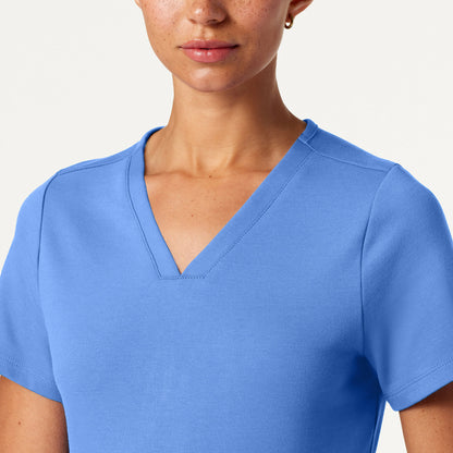 Cesi Slim UltraSOFT Scrub Top - Ceil Blue