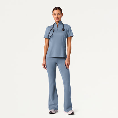 Lina UltraSOFT Yoga Flare Scrub Pant - Storm Blue
