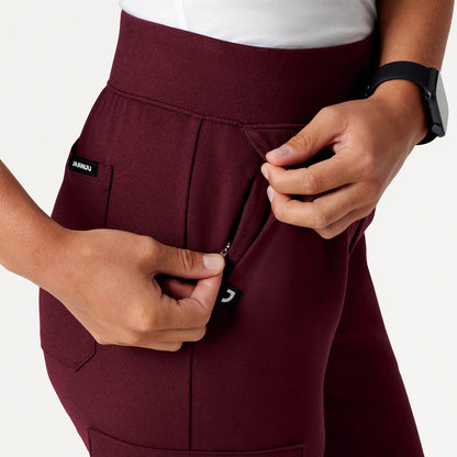 Rubi Slim UltraSOFT Scrub Jogger - Burgundy