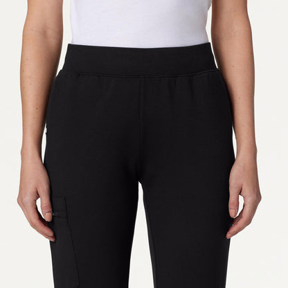Rubi Slim UltraSOFT™ Scrub Jogger - Black on-body detail