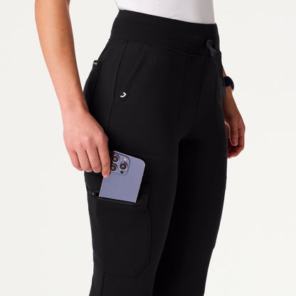 Kait 10-Pocket Skinny UltraSOFT Scrub Jogger - Black