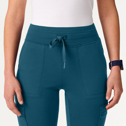 Kait 10-Pocket Skinny UltraSOFT Scrub Jogger - Caribbean Blue