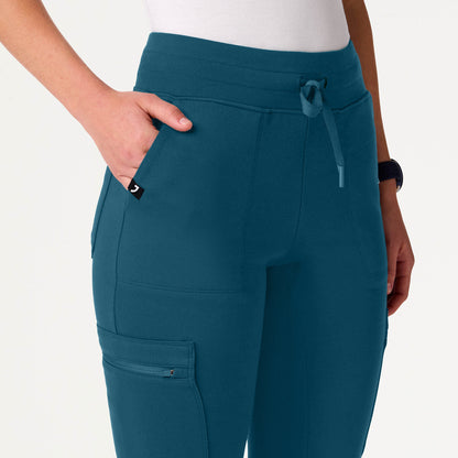 Kait 10-Pocket Skinny UltraSOFT Scrub Jogger - Caribbean Blue