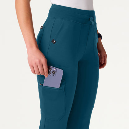 Kait 10-Pocket Skinny UltraSOFT Scrub Jogger - Caribbean Blue