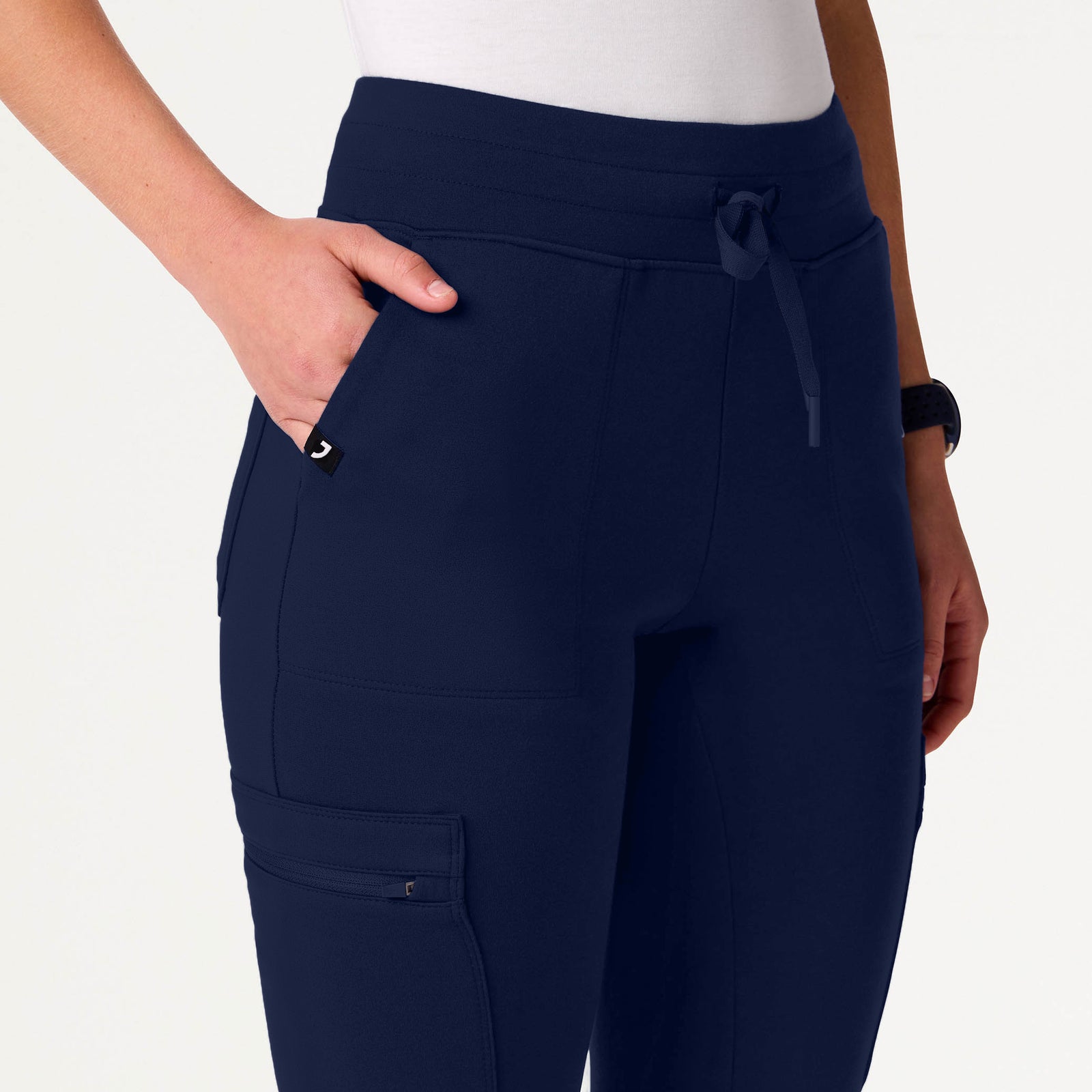 Kait 10-Pocket Skinny UltraSOFT Scrub Jogger Midnight Navy – Jaanuu