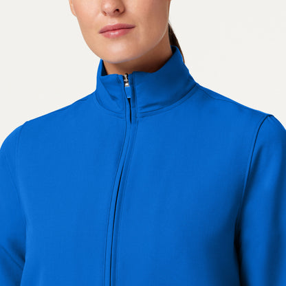 Ceri Essential 6-Pocket Scrub Jacket - Royal Blue on-body detail
