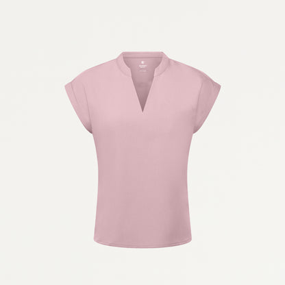 Shay Cap-Sleeve Scrub Top - Blossom