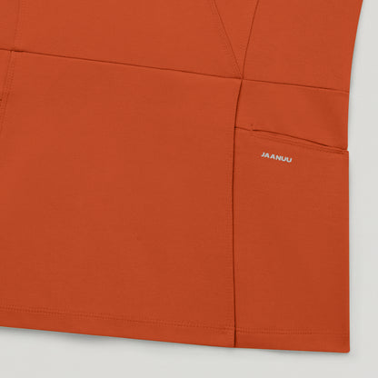 Isla Mock-Wrap Scrub Top - Sienna