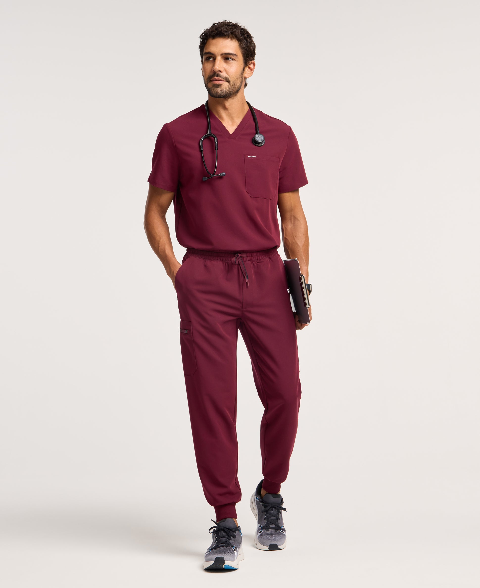 The Performance Scrub Set - Burgundy