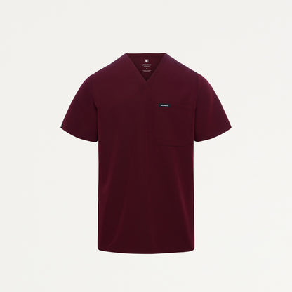 Holmes Everyday 1-Pocket Scrub Top - Burgundy
