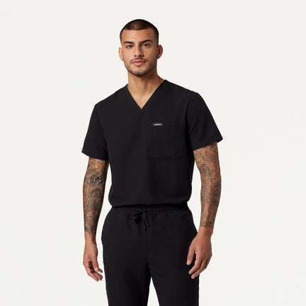 Holmes 1-Pocket Scrub Top - Black