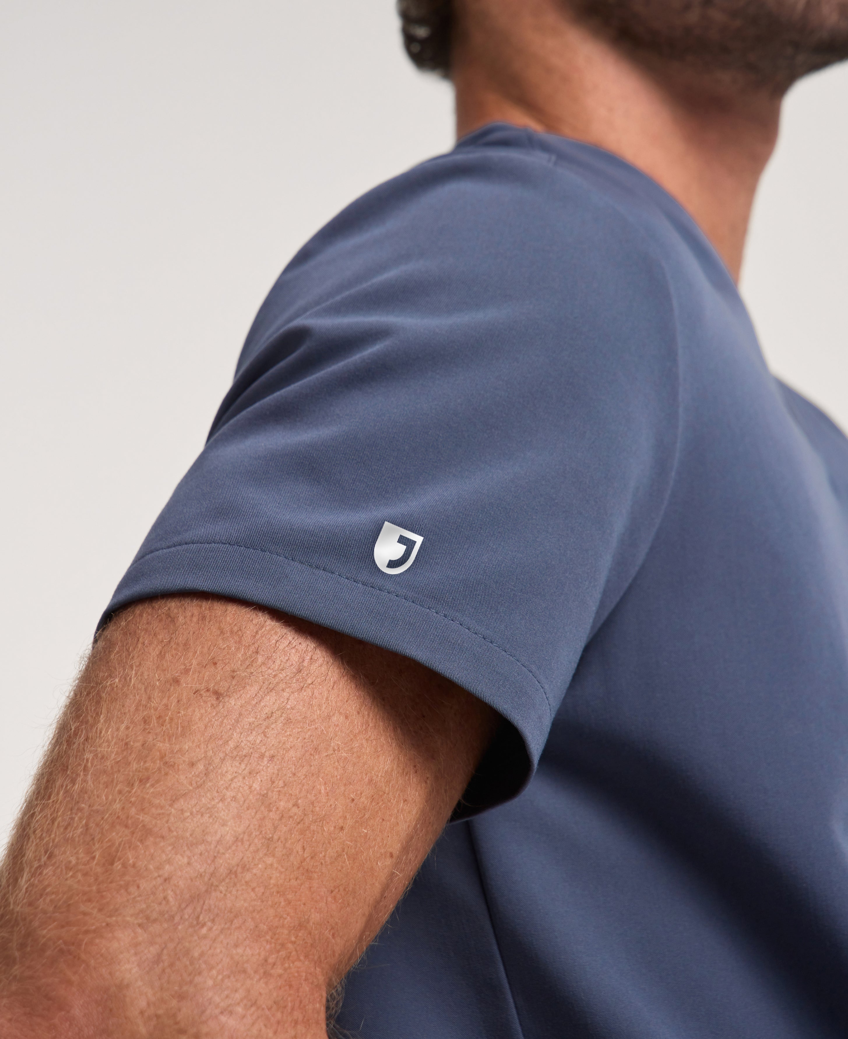 Jaanuu Holmes 1-Pocket Scrub Top in Carbon Gray, product photo 4 of 6