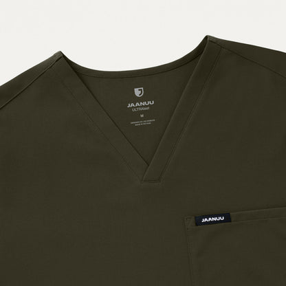 Holmes Everyday 1-Pocket Scrub Top - Deep Olive