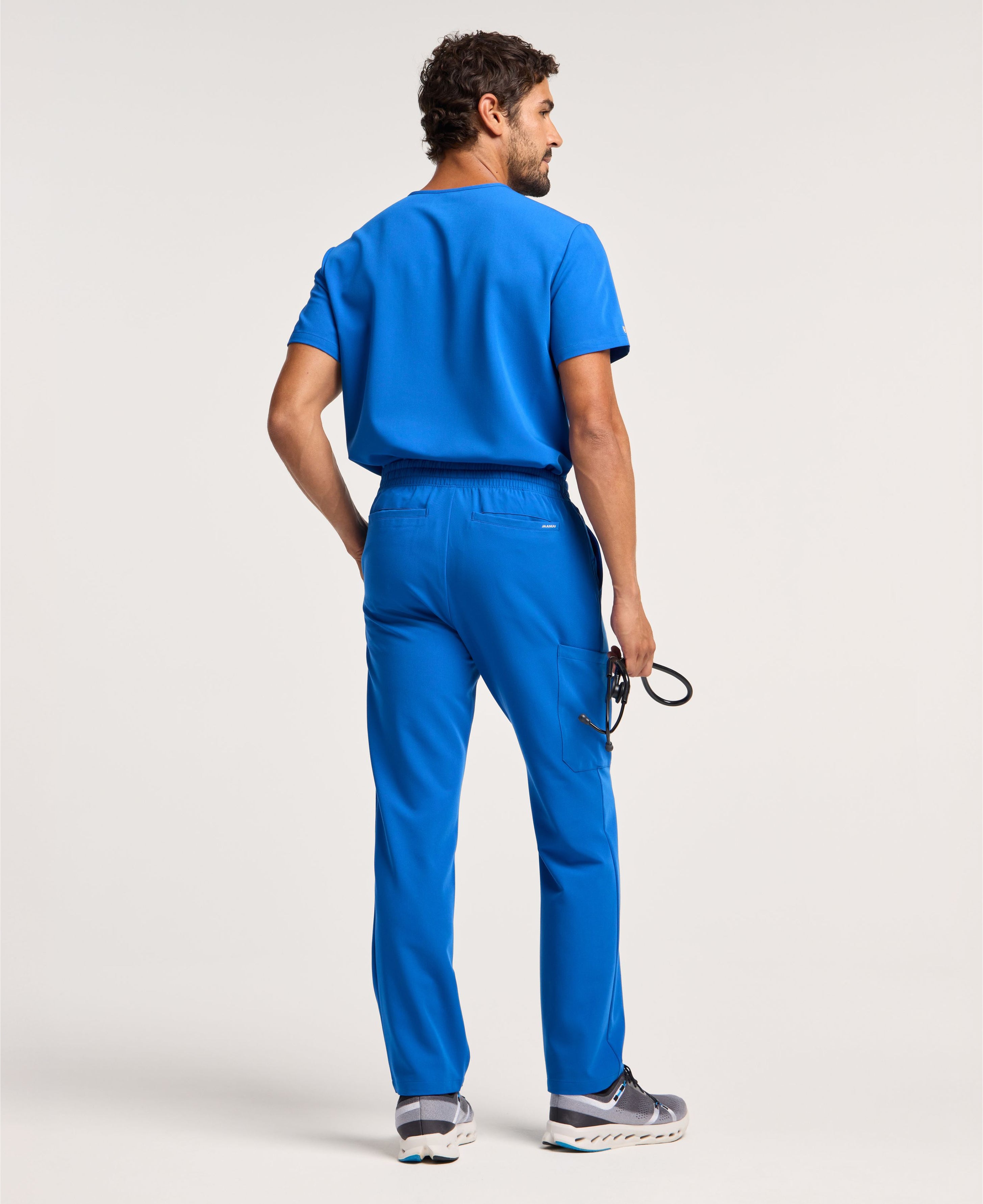 Jaanuu Holmes 1-Pocket Scrub Top in Royal Blue, product photo 6 of 6