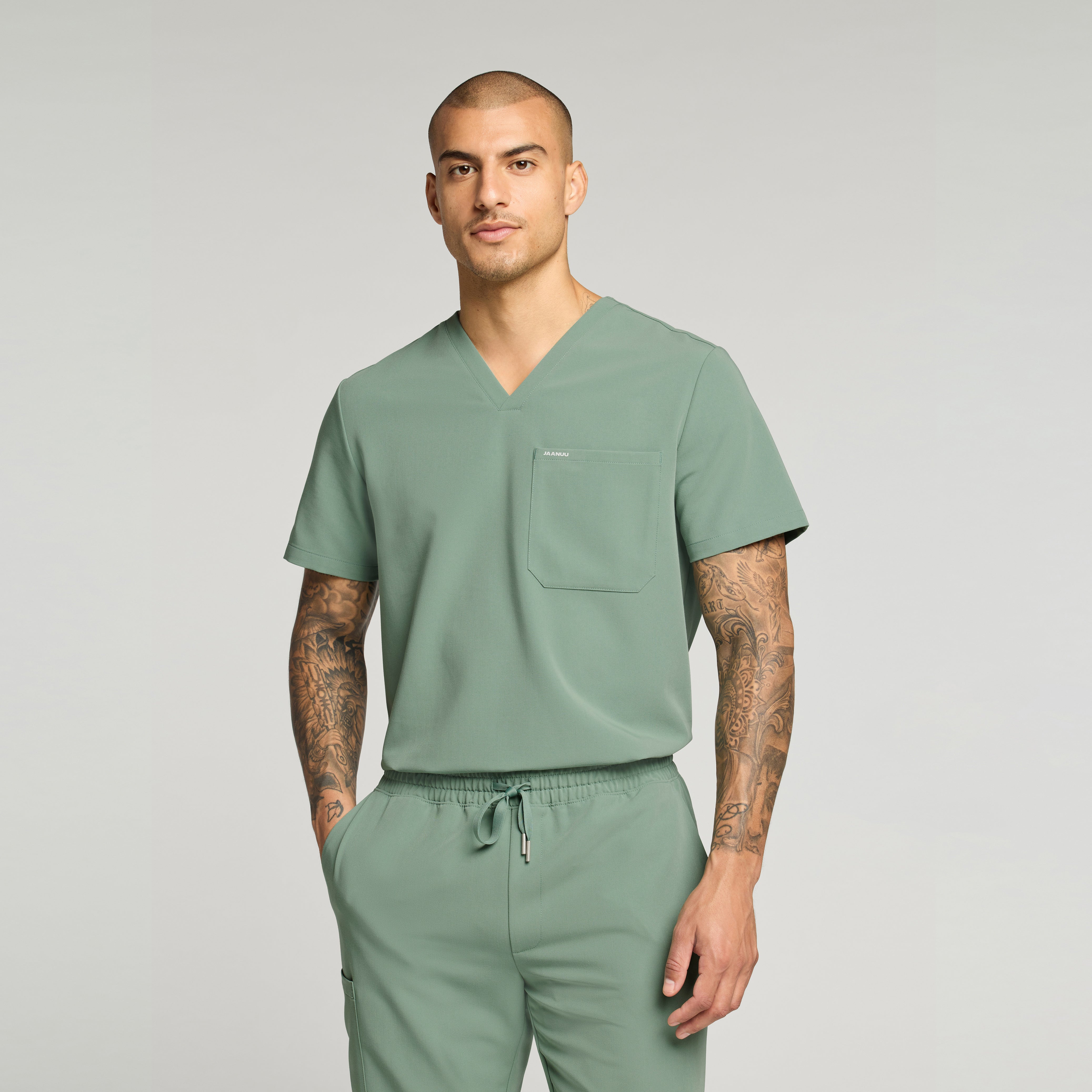 Holmes Everyday 1-Pocket Scrub Top - Sage
