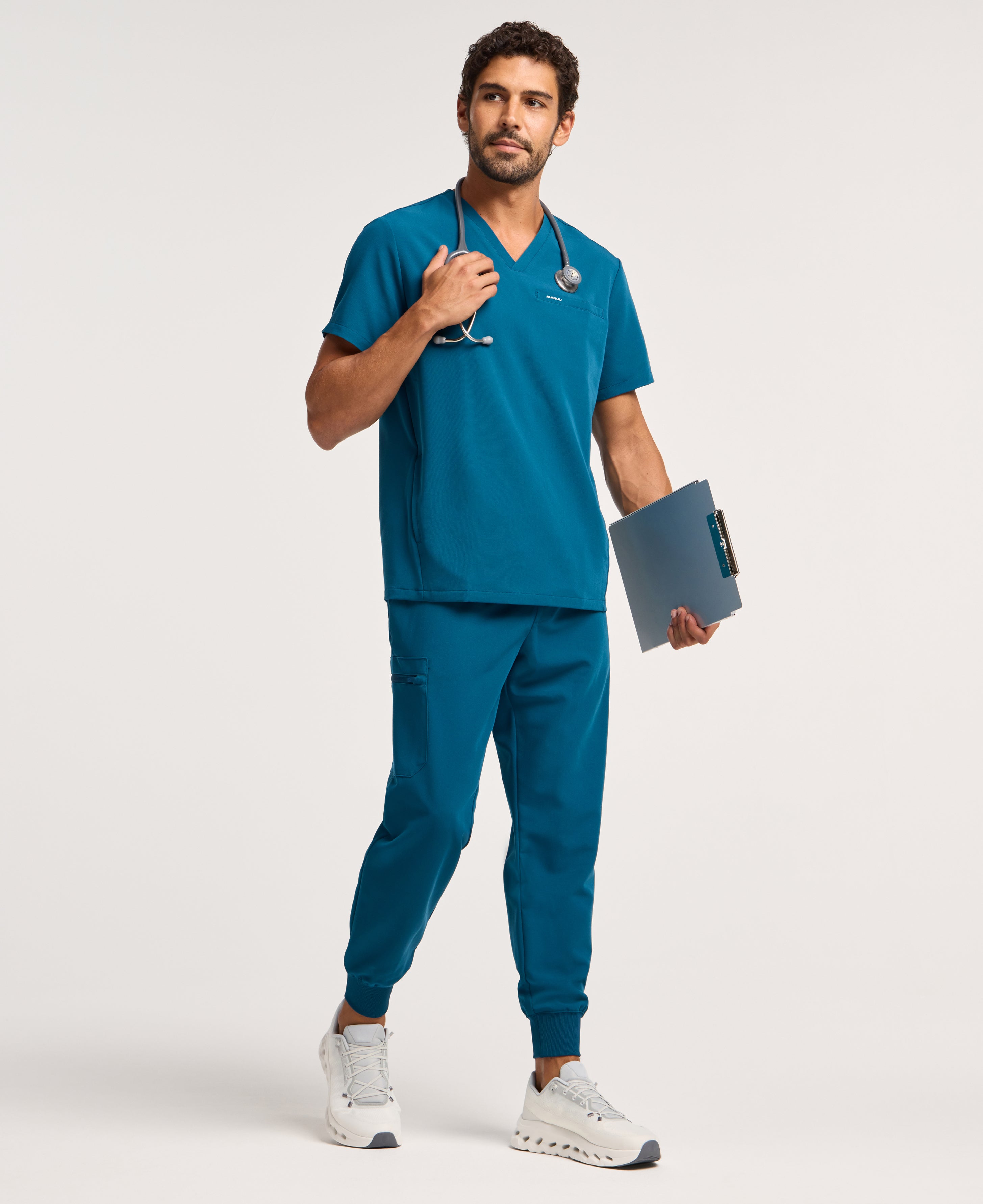 The 11-Pocket Scrub Set - Caribbean Blue