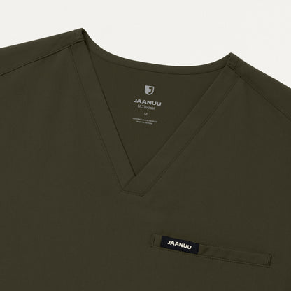 Platt 3-Pocket Scrub Top - Deep Olive
