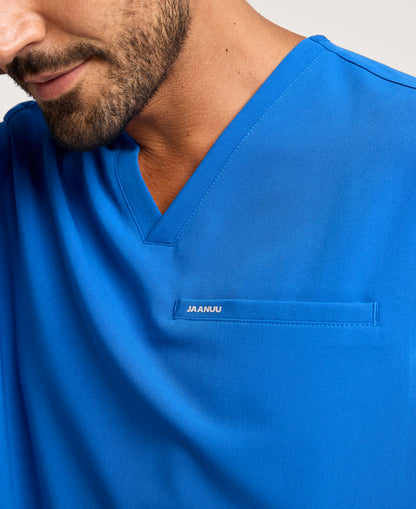 Jaanuu Platt 3-Pocket Scrub Top in Royal Blue, product photo 2 of 6